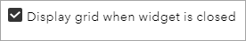 Grid display check box Grid display check box