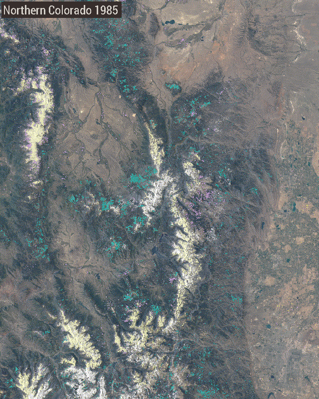 Example area showing LCMS Change over Colorado